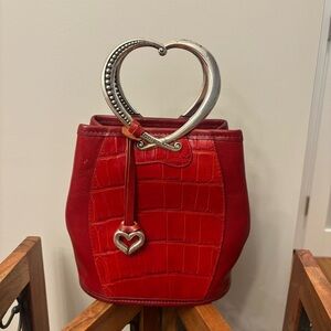 Brighton Vintage Heart Shaped Handles Mini Bucket Bag